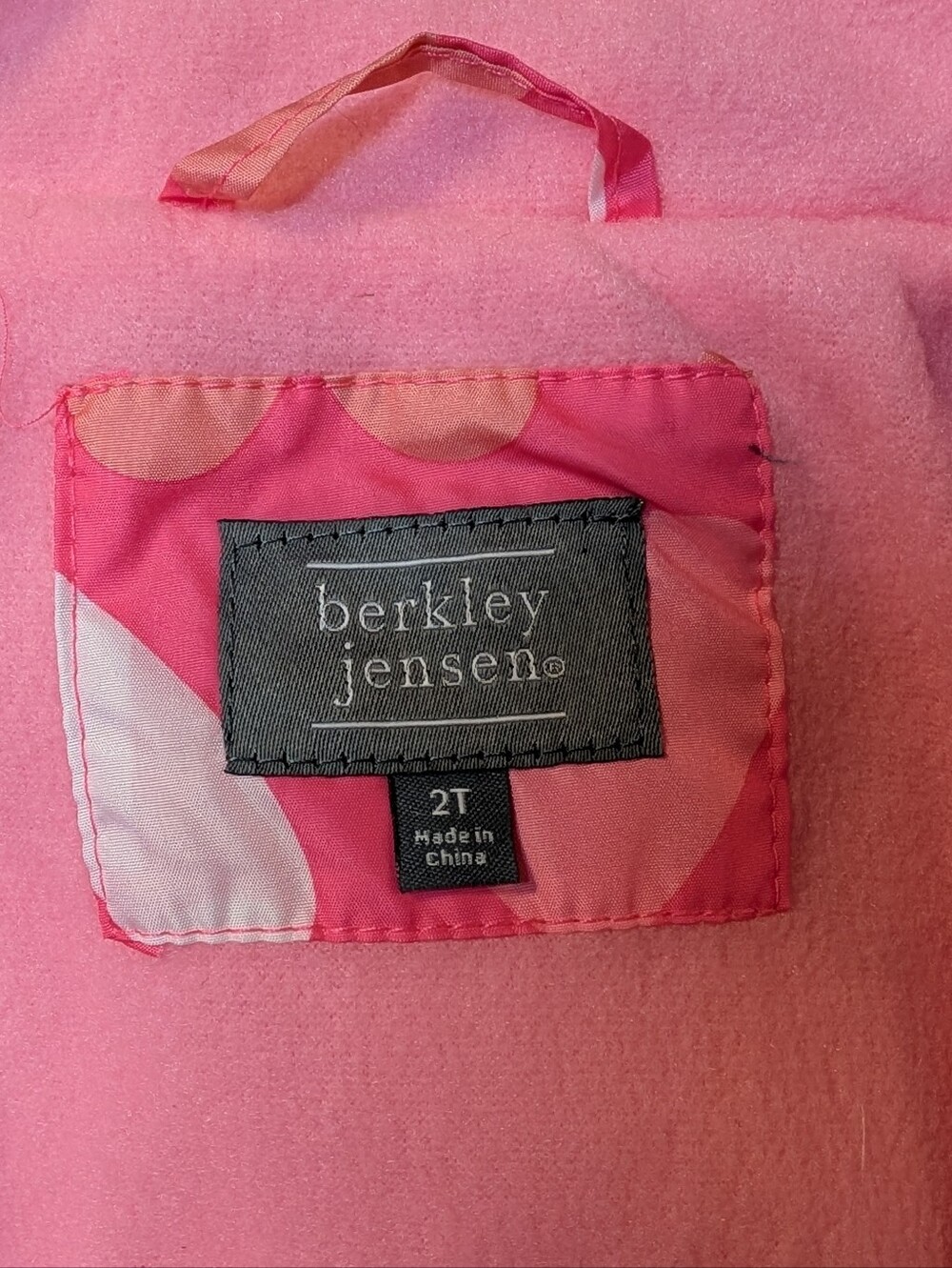 Berkley Jensen Kids Pink Heart Puffer Jacket Hooded Winter Coat Size 2T - Picture 13 of 13